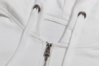 Chrome Hearts Multi Color Cross Cemetery Zip Up Hoodie 5010