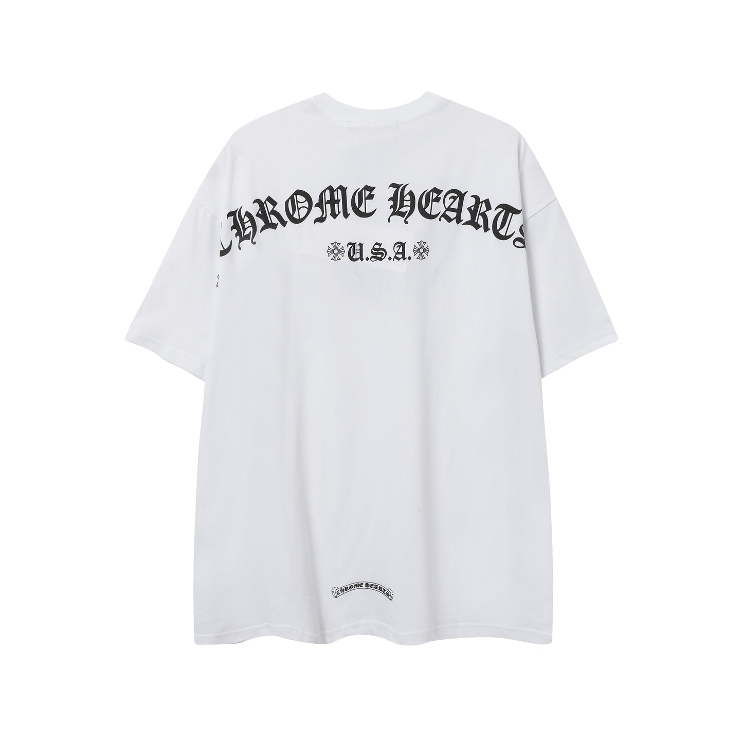 Chrome Hearts Cross & Horseshoe Print Round Neck T-Shirt 2270