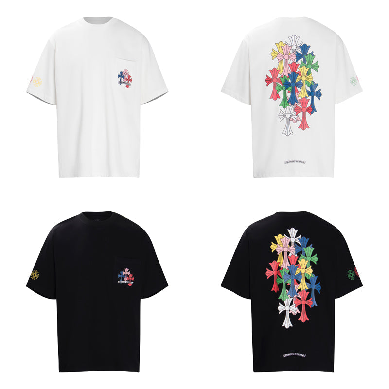 Chrome Hearts Multi Color Cross Cemetery T-shirt 6016