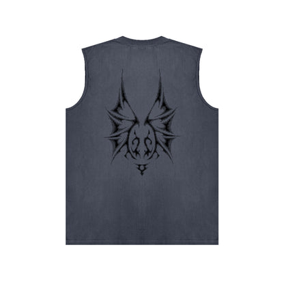 PURPLE-Purple Sleeveless T-Shirt  BPUR116#