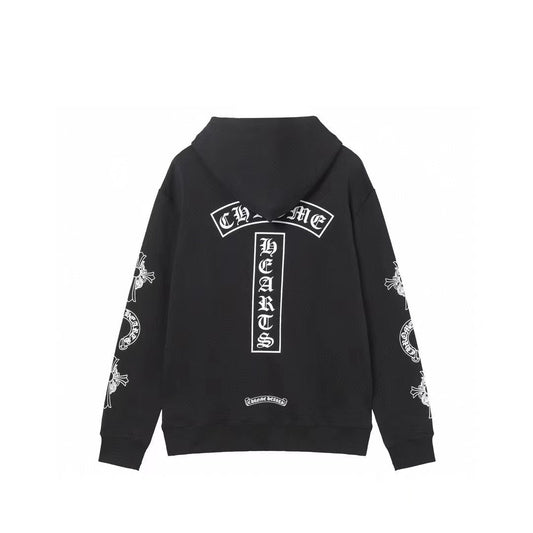 Chrome Hearts Hoodie - Black Street Style Embroidered Sweatshirt 851