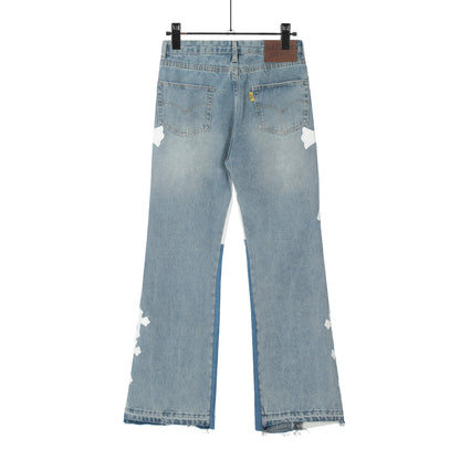 Chrome Hearts Gallery Dept Cross Patch Flare Denim Jeans 8146