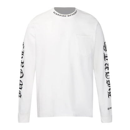 Chrome Hearts Letter Neck Floral Long Sleeve T-Shirt 9011