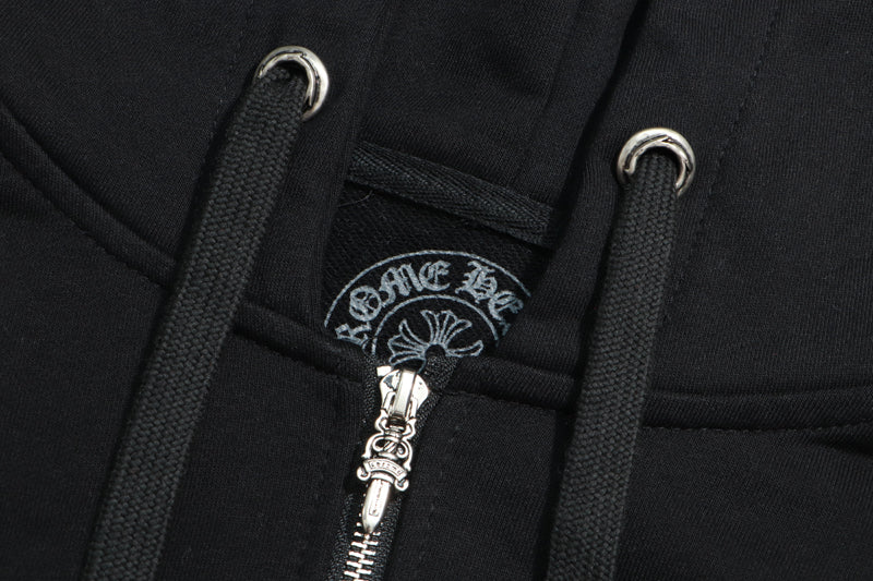 Chrome Hearts Multi Color Cross Cemetery Zip Up Hoodie 5010