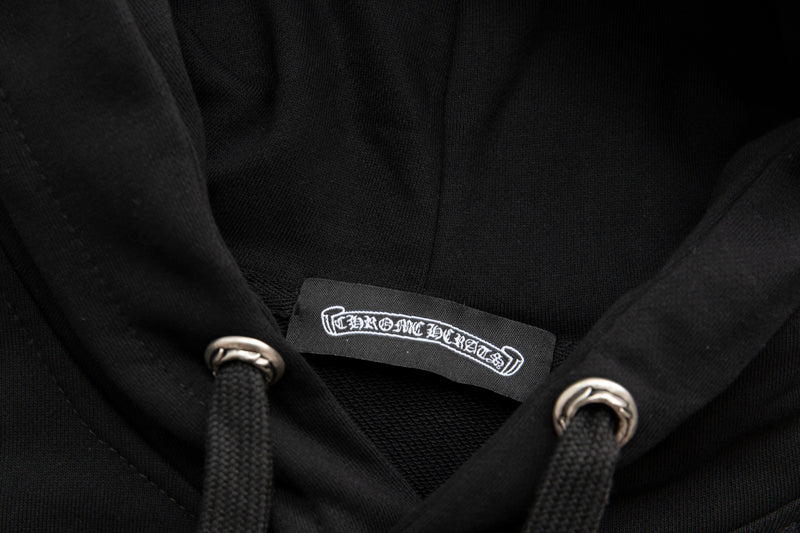 Chrome Hearts  Red Horseshoe Logo Zip Up Hoodie 5005