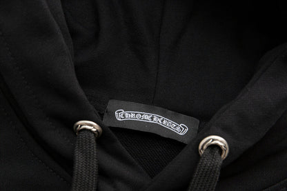 Chrome Hearts  Red Horseshoe Logo Zip Up Hoodie 5005