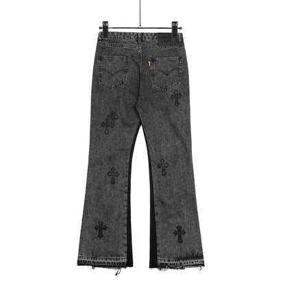 Chrome Hearts Gallery Dept Cross Patch Flare Denim Jeans