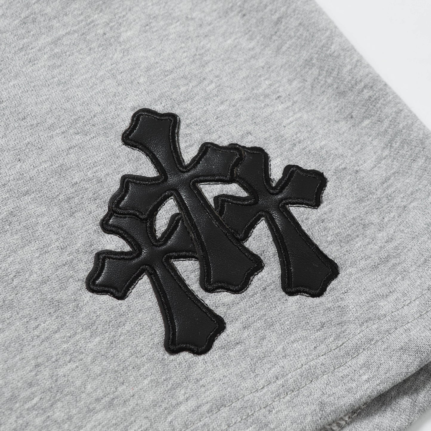 Chrome Hearts Cemetery Leather Cross Patch Paper Jam Shorts