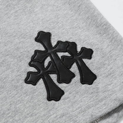 Chrome Hearts Cemetery Leather Cross Patch Paper Jam Shorts