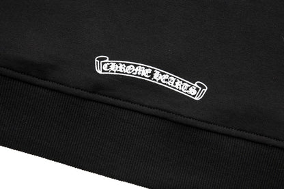 Chrome Hearts Horseshoe Floral Sleeve Zip Up Hoodie 5001