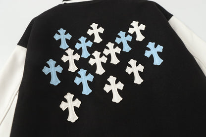 Chrome Hearts Black White Street Style Baseball Coat