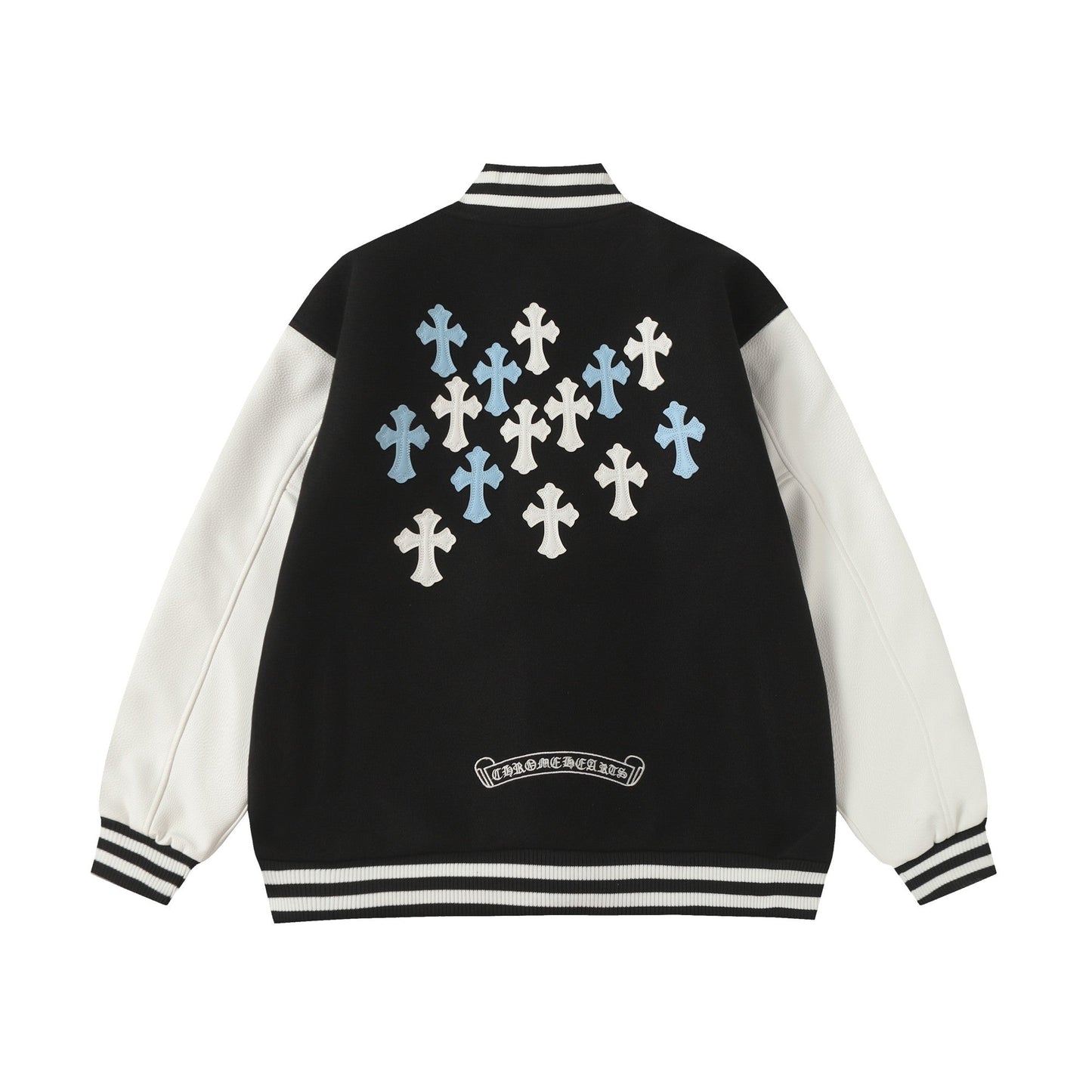 Chrome Hearts Black White Street Style Baseball Coat