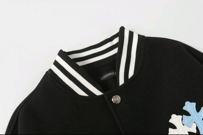 Chrome Hearts Black White Street Style Baseball Coat
