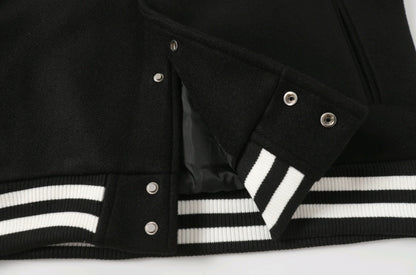 Chrome Hearts Black White Street Style Baseball Coat