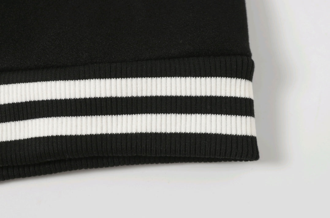 Chrome Hearts Black White Street Style Baseball Coat