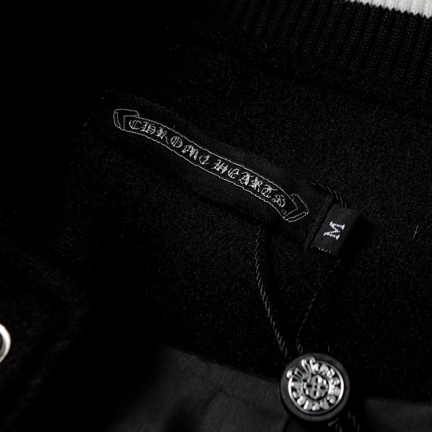 Chrome Hearts Varsity Jacket - Black White Gothic Baseball Coat
