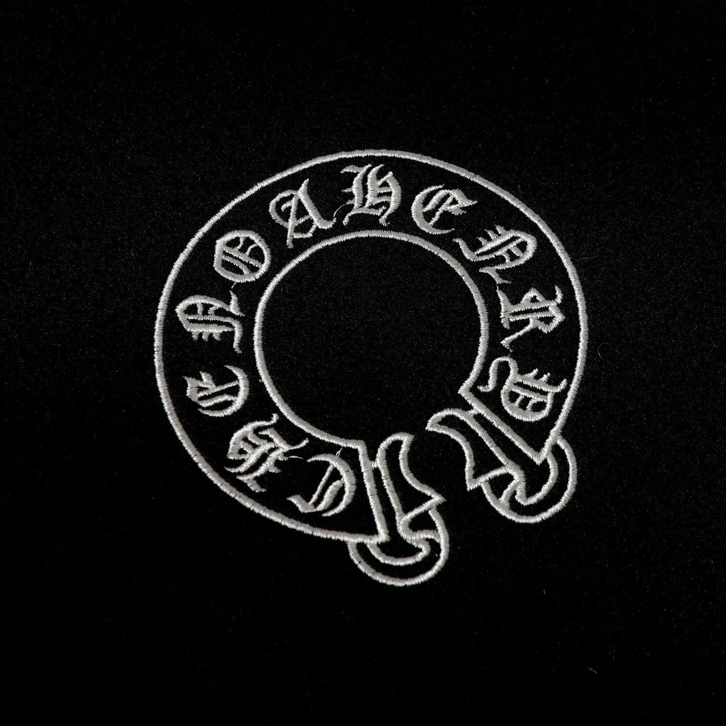 Chrome Hearts Layered Cross Varsity Jacket - Black White Street Style Outerwear