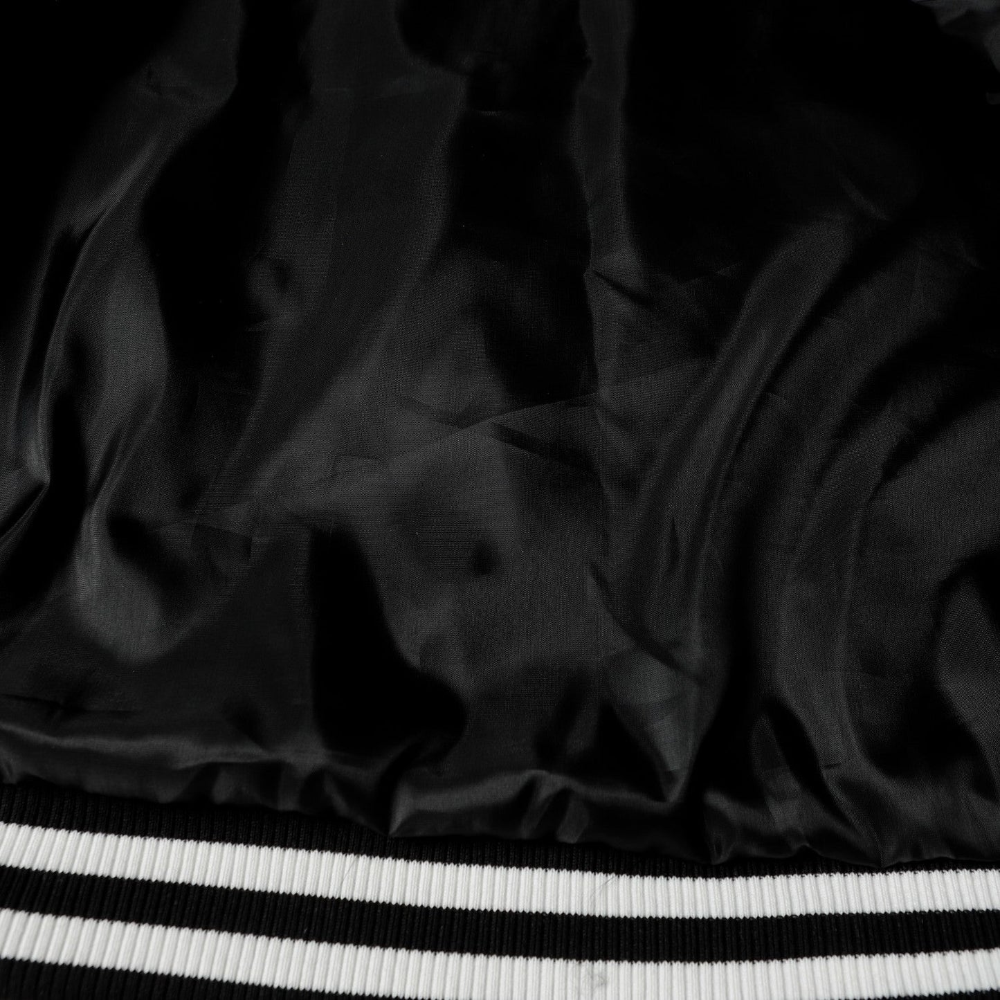 Chrome Hearts Layered Cross Varsity Jacket - Black White Street Style Outerwear