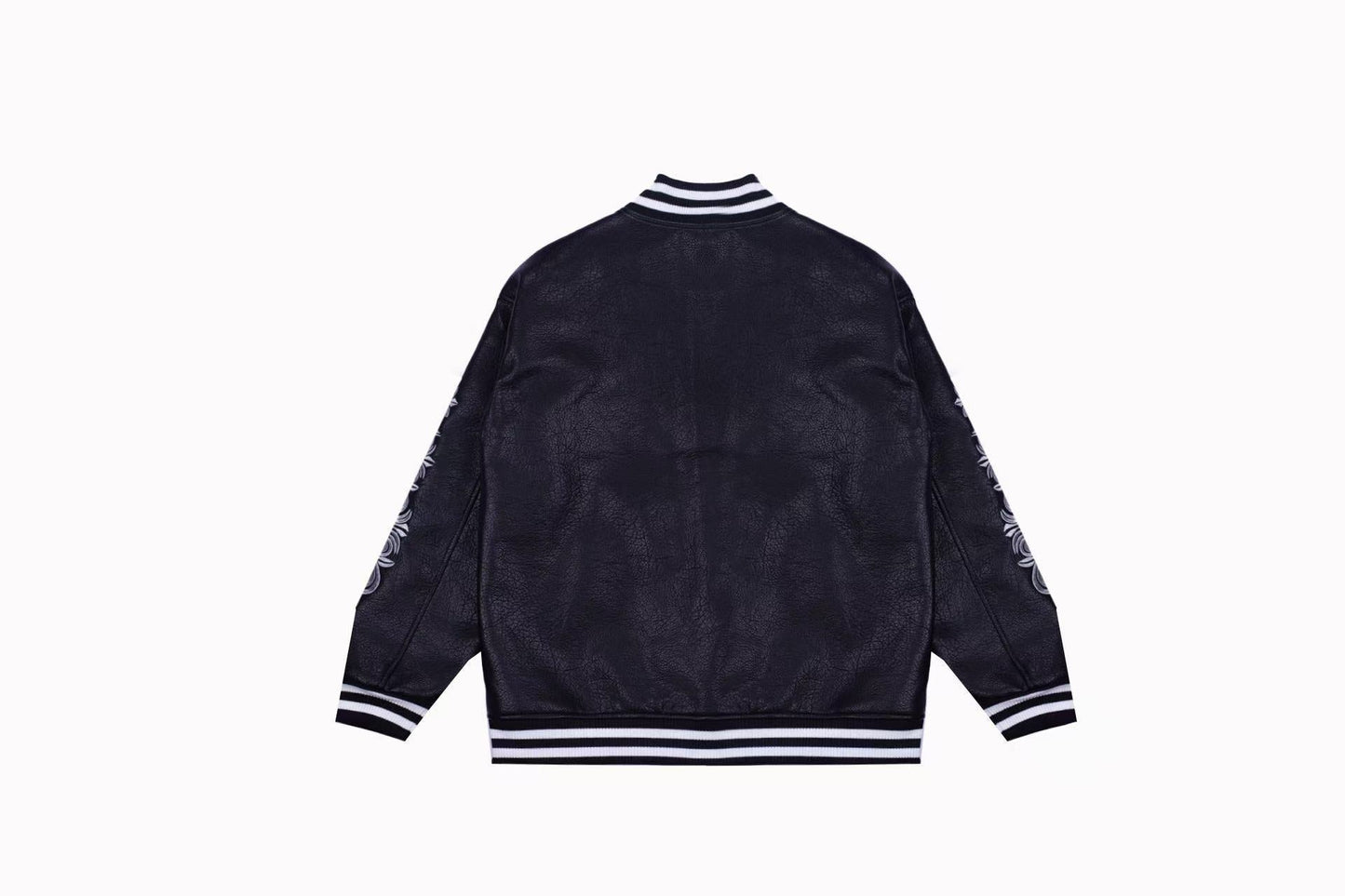 Chrome Hearts Embroidered Sleeve Varsity Jacket - Black Streetwear Coat