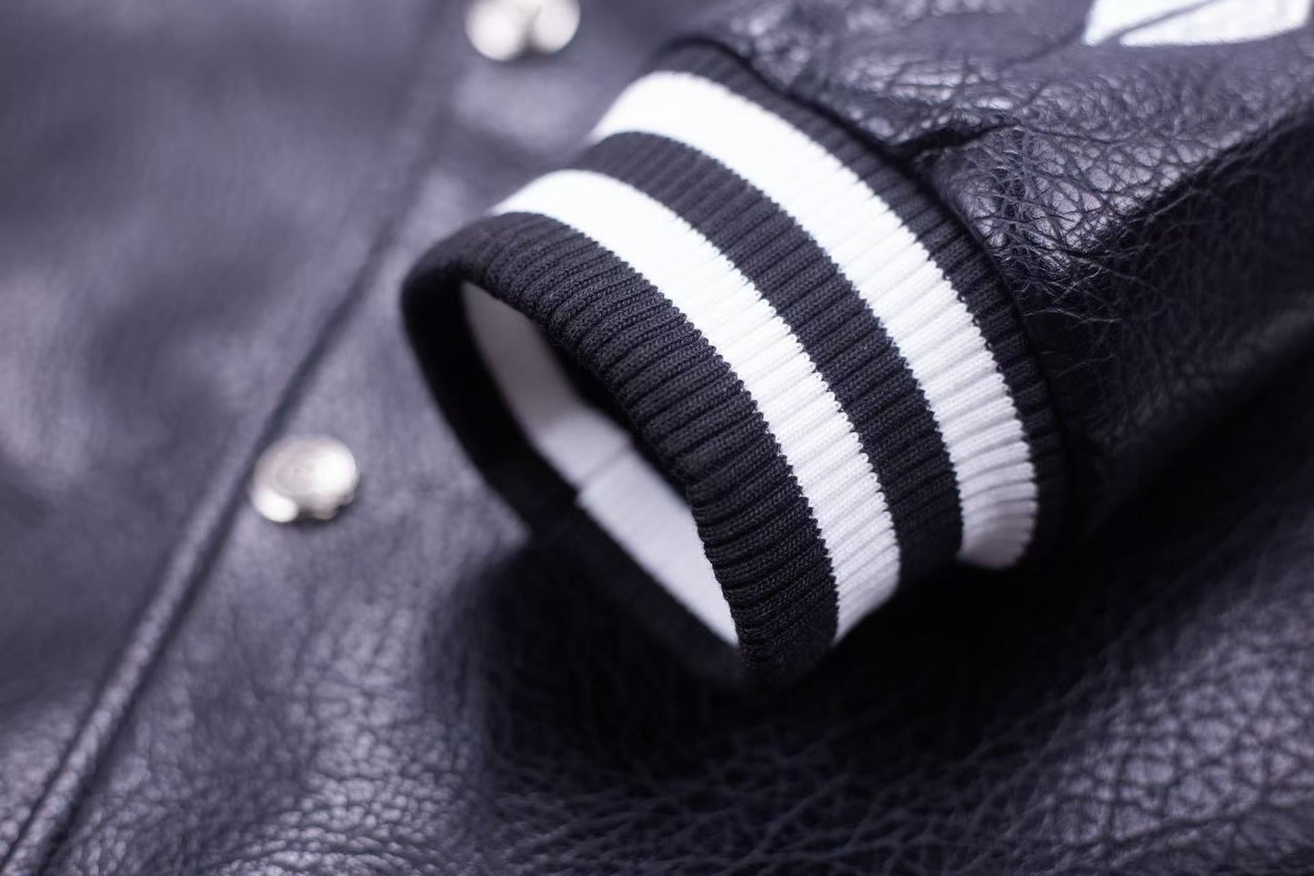 Chrome Hearts Embroidered Sleeve Varsity Jacket - Black Streetwear Coat