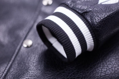 Chrome Hearts Embroidered Sleeve Varsity Jacket - Black Streetwear Coat