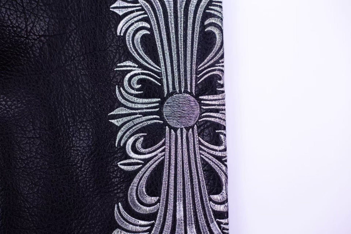 Chrome Hearts Embroidered Sleeve Varsity Jacket - Black Streetwear Coat