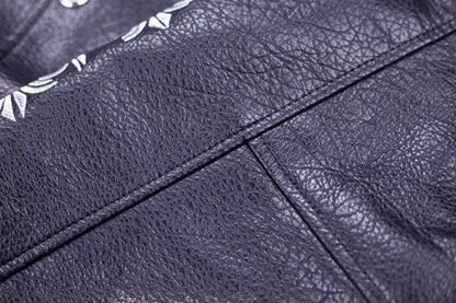 Chrome Hearts Fleur-de-lis Patch Varsity Jacket - Grey Tie-dye Outerwear