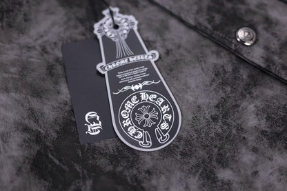 Chrome Hearts Fleur-de-lis Patch Varsity Jacket - Grey Tie-dye Outerwear