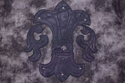 Chrome Hearts Fleur-de-lis Patch Varsity Jacket - Grey Tie-dye Outerwear