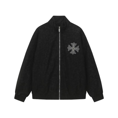 Chrome Hearts Horseshoe Cross Jacket - Black Street Embroidered Coat
