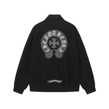 Chrome Hearts Horseshoe Cross Jacket - Black Street Embroidered Coat
