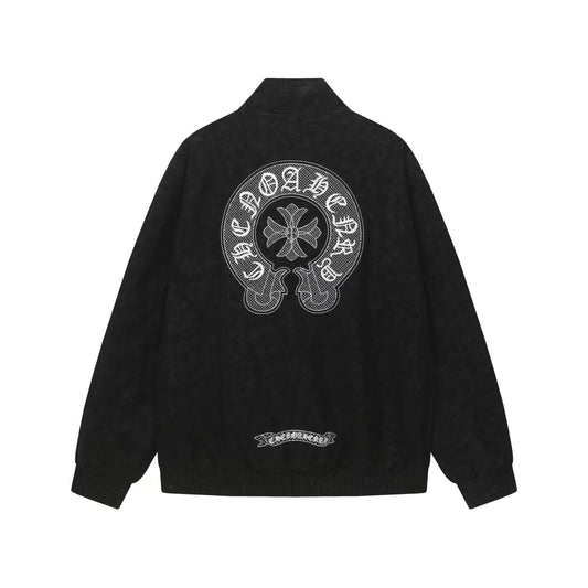 Chrome Hearts Horseshoe Cross Jacket - Black Street Embroidered Coat