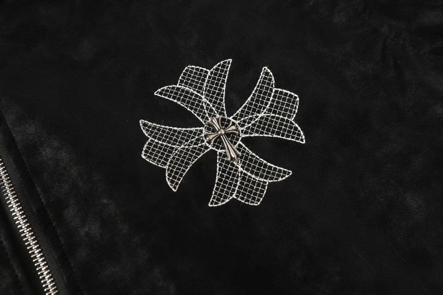 Chrome Hearts Horseshoe Cross Jacket - Black Street Embroidered Coat