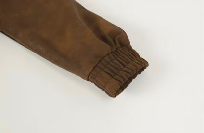 Chrome Hearts Cross Patch Suede Jacket - Brown Gothic Streetwear Outerwear