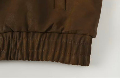 Chrome Hearts Cross Patch Suede Jacket - Brown Gothic Streetwear Outerwear