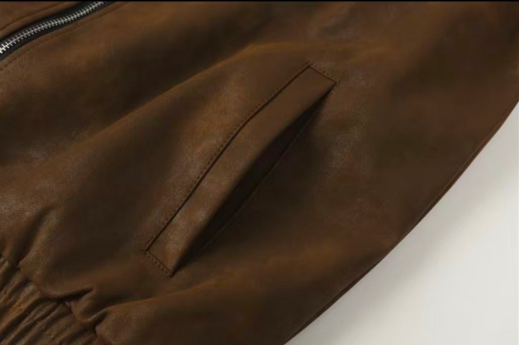 Chrome Hearts Cross Patch Suede Jacket - Brown Gothic Streetwear Outerwear