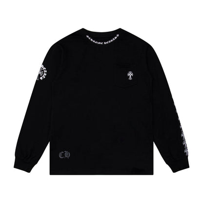 CH-Chrome Hearts Men's Long-Sleeve T-shirt Sweatshirt K9010