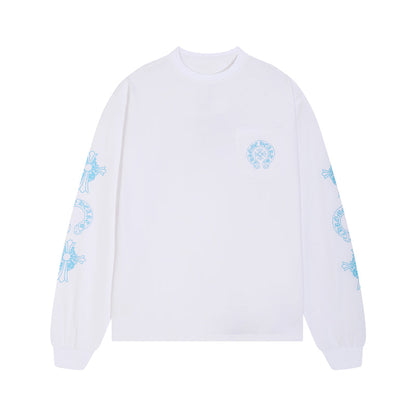CH-Chrome Hearts Men's Long-Sleeve T-shirt Sweatshirt K8018