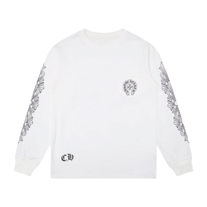 CH-Chrome Hearts Men's Long-Sleeve T-shirt Sweatshirt K8008