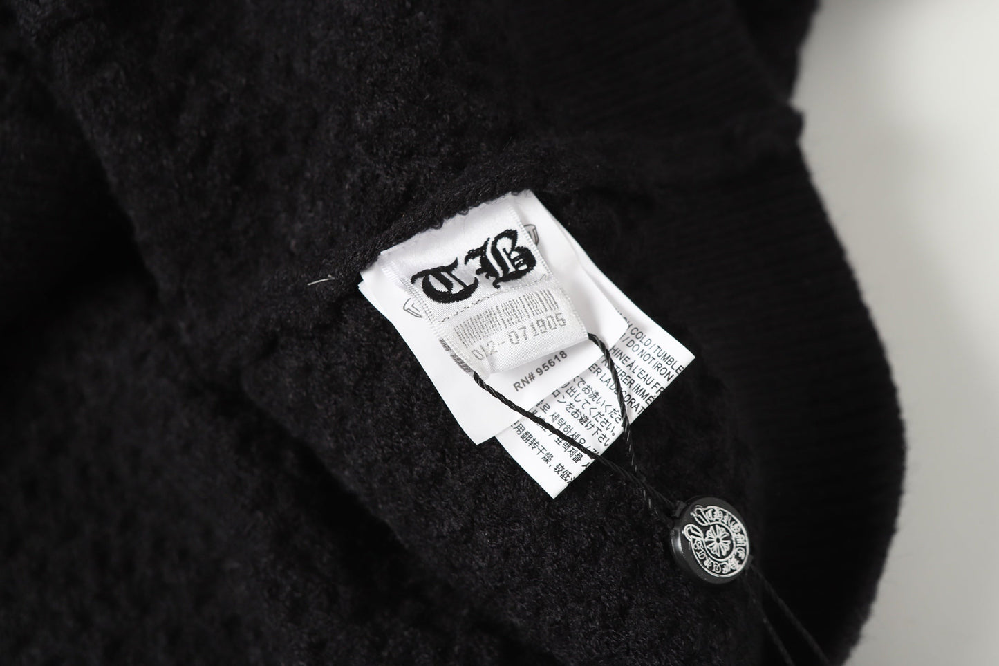 Chrome Hearts Embroidered Knit Cardigan - Black Grey Streetwear Jacket