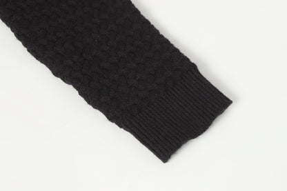 Chrome Hearts Embroidered Knit Cardigan - Black Grey Streetwear Jacket