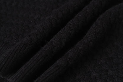 Chrome Hearts Embroidered Knit Cardigan - Black Grey Streetwear Jacket