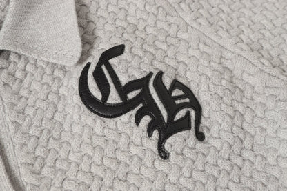 Chrome Hearts Embroidered Knit Cardigan - Black Grey Streetwear Jacket