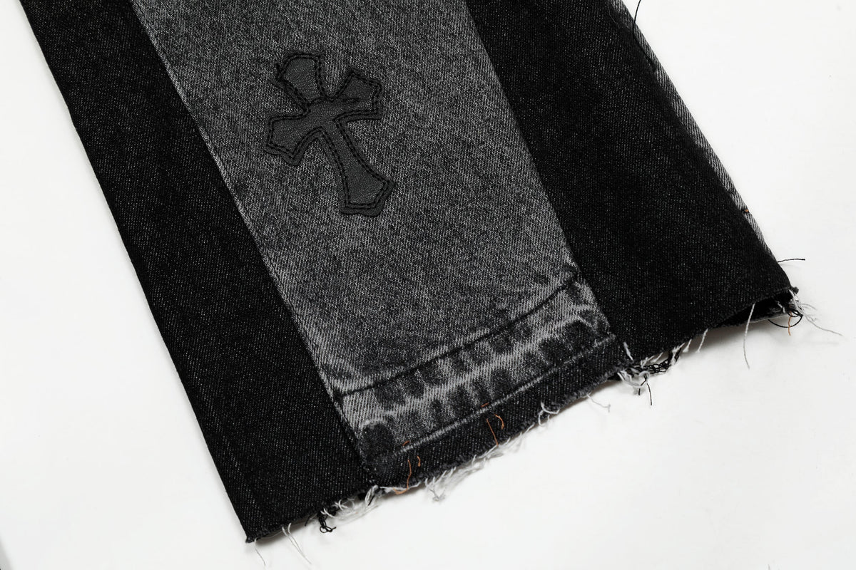 Chrome Hearts Gallery Dept Cross Patch Flare Denim Jeans