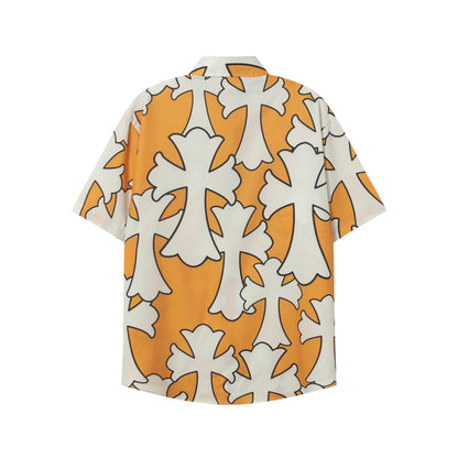 Chrome Hearts Cross short-sleeved casual shirt