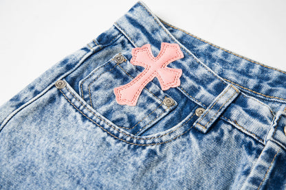Chrome Hearts Gallery Dept Cross Patch Flare Denim Jeans 8186