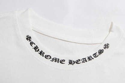 Chrome Hearts Letter Neck Floral Long Sleeve T-Shirt 9011