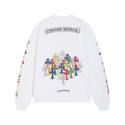 CH-Chrome Hearts Men's Long-Sleeve T-shirt Sweatshirt K8015