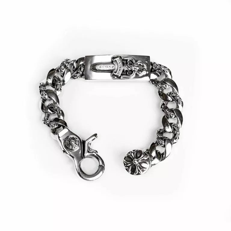 Chrome Hearts DAGGER ID FANCY LINK CLIP BRACELET -6