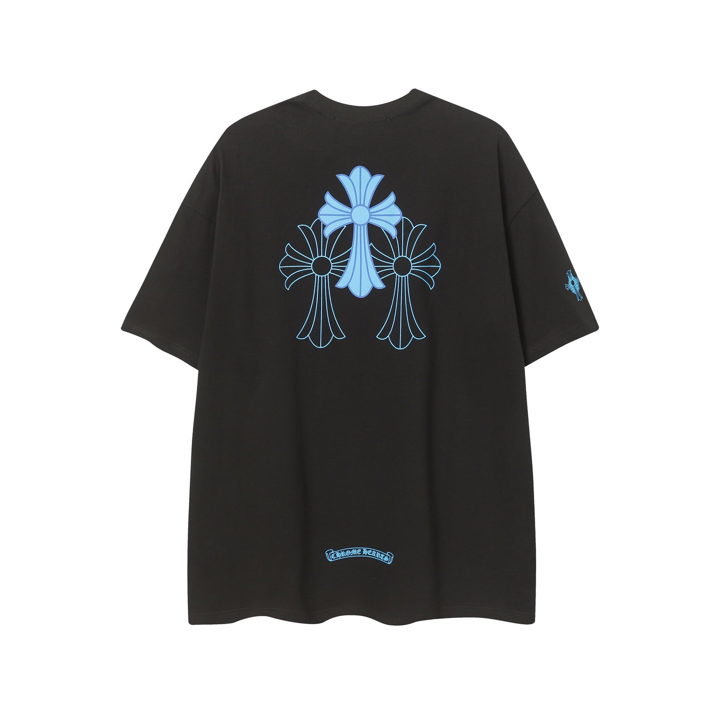 Chrome Hearts Triple Cross Logo Short Sleeve T-shirt 2237
